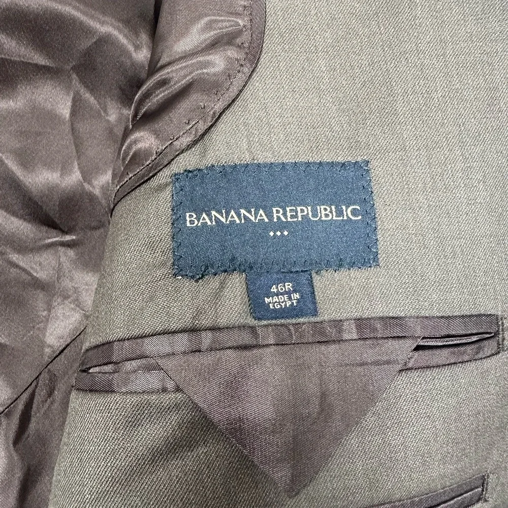 Banana Republic Blazer Mens Size 46R Brown Wool  Two Button City Jacket NEW